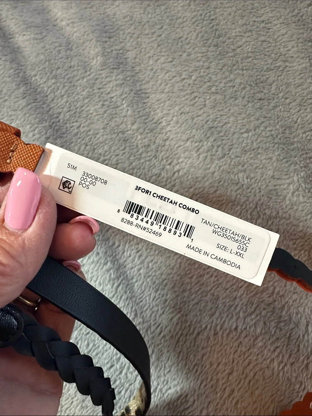 NWT Girls wonder nation Cheetah 🐆 combo 3 pack belts Sz L-XXL 12-18”